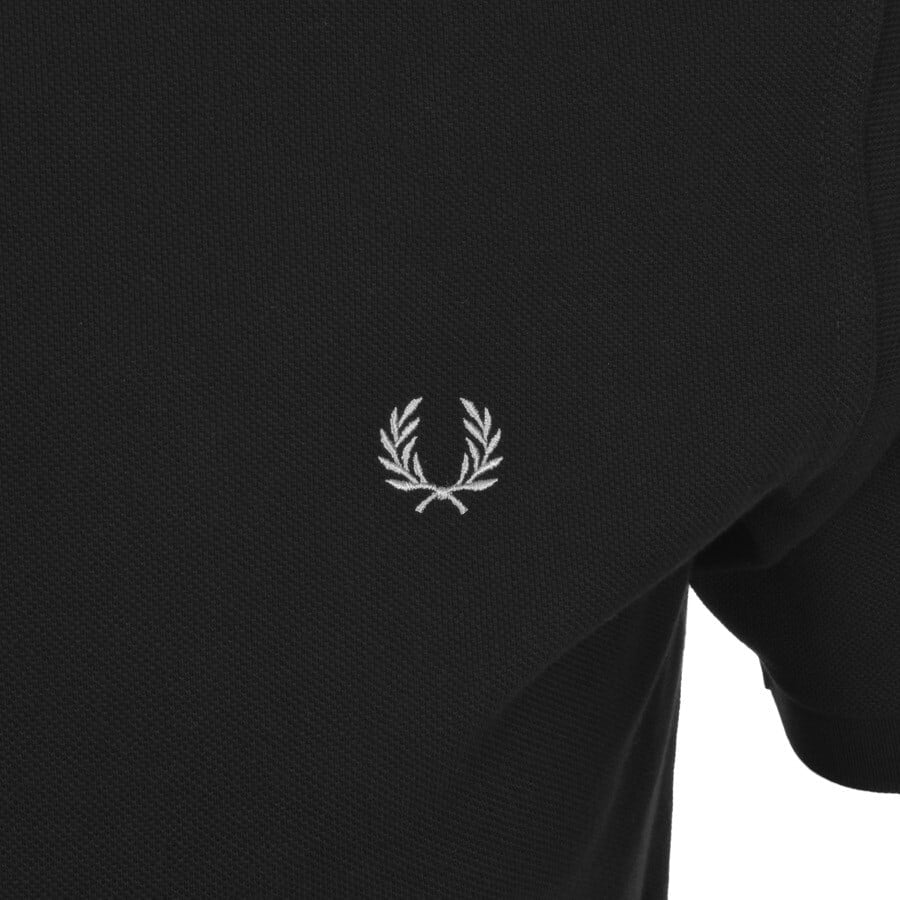 Fred Perry Plain Polo T Shirt Black Mainline Menswear